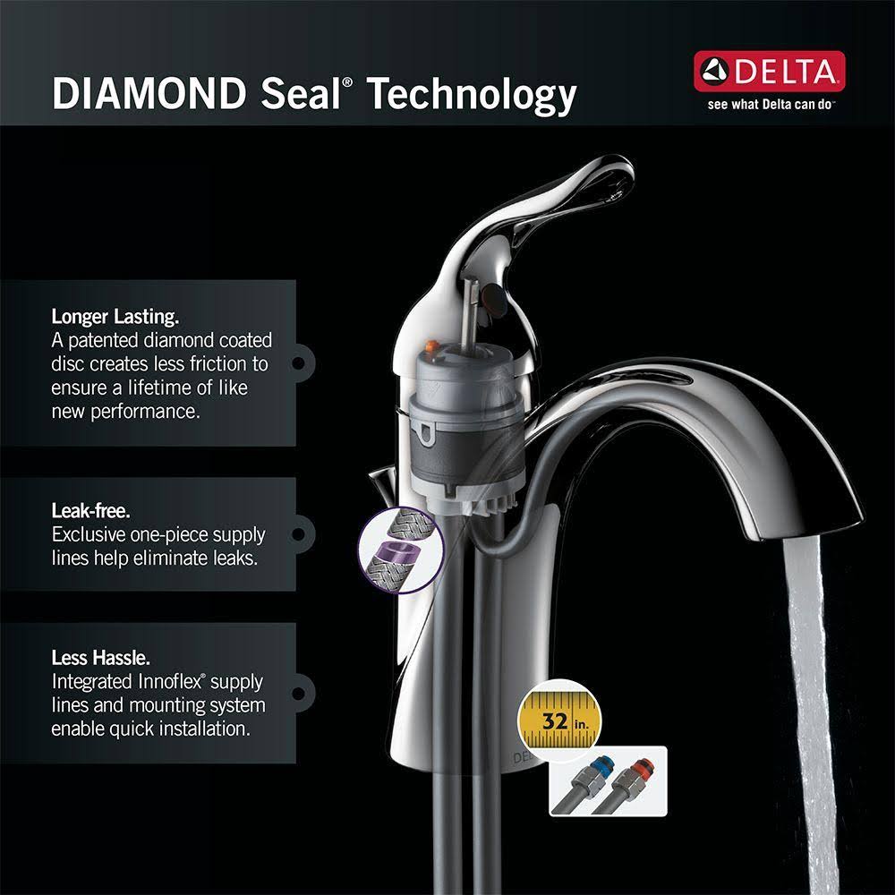 Delta - 340-DST - Collins Single Handle Kitchen Faucet with Integral Spray Chrome