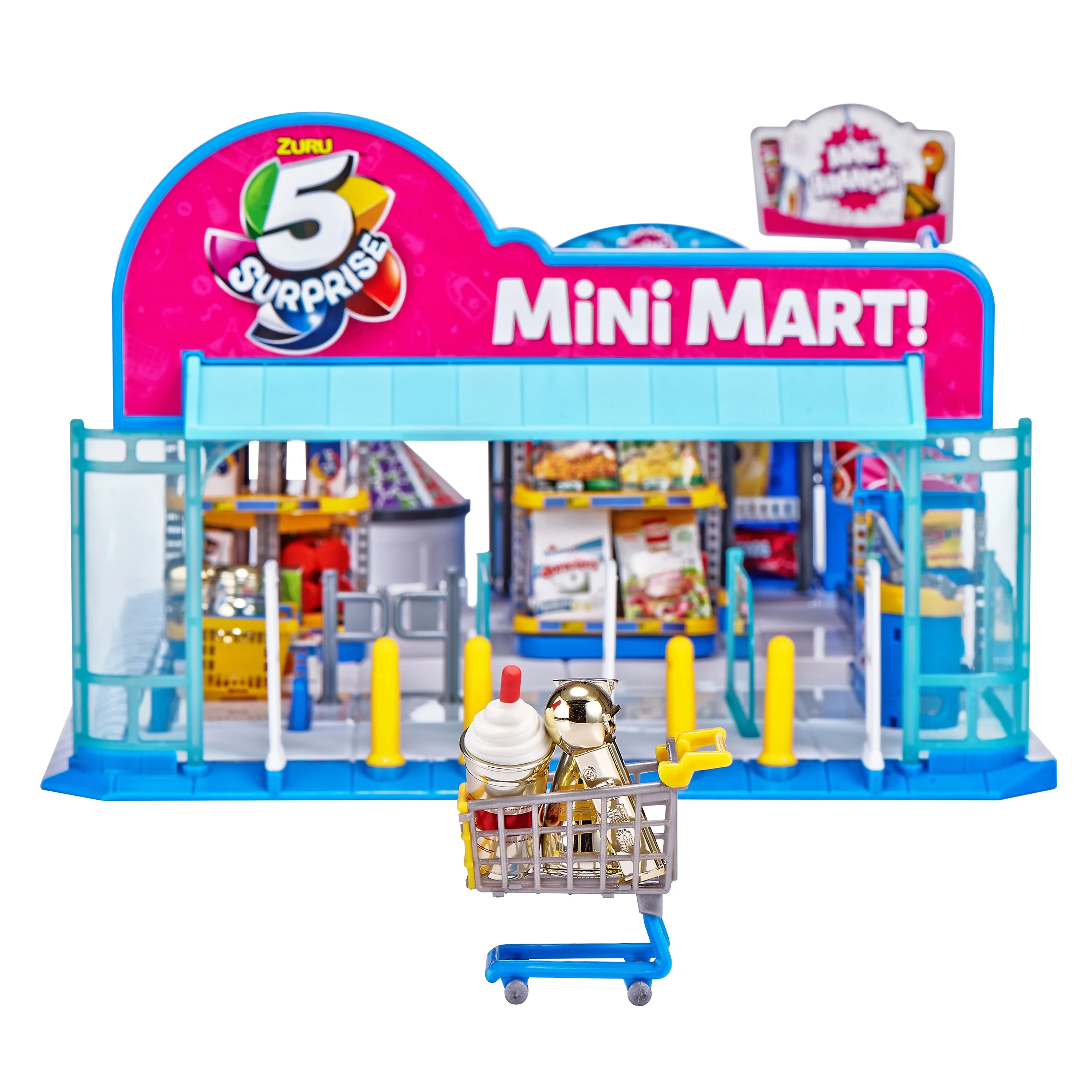 5 Surprise Mini Brands Series 2 Electronic Mini Mart with 4 Mystery Mini Brands Playset by ZURU