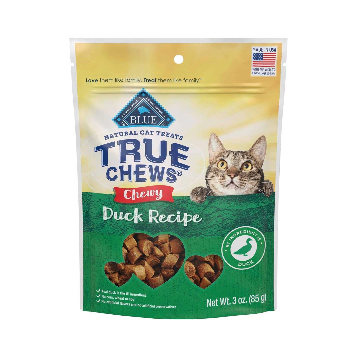Blue Buffalo True Chews Natural Chewy Duck Cat Treats - Pet Supplies online store