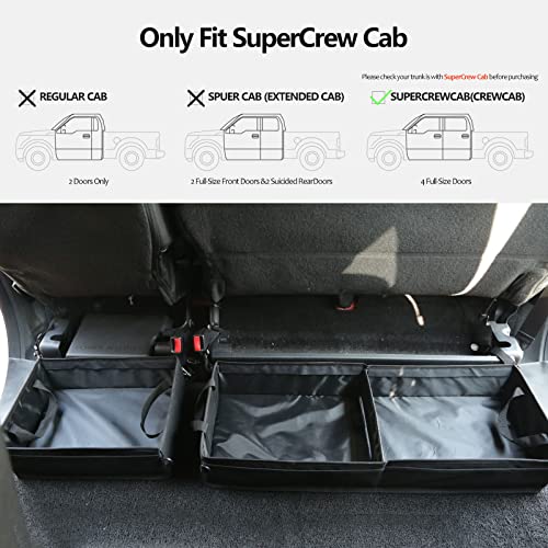 Under Seat Storage Truck Tool Box Organizer for Truck Underseat Storage Ford F150 F250 F350 Dhevy Dilverado Accessories (2 Compartment for the Bench Seat)
