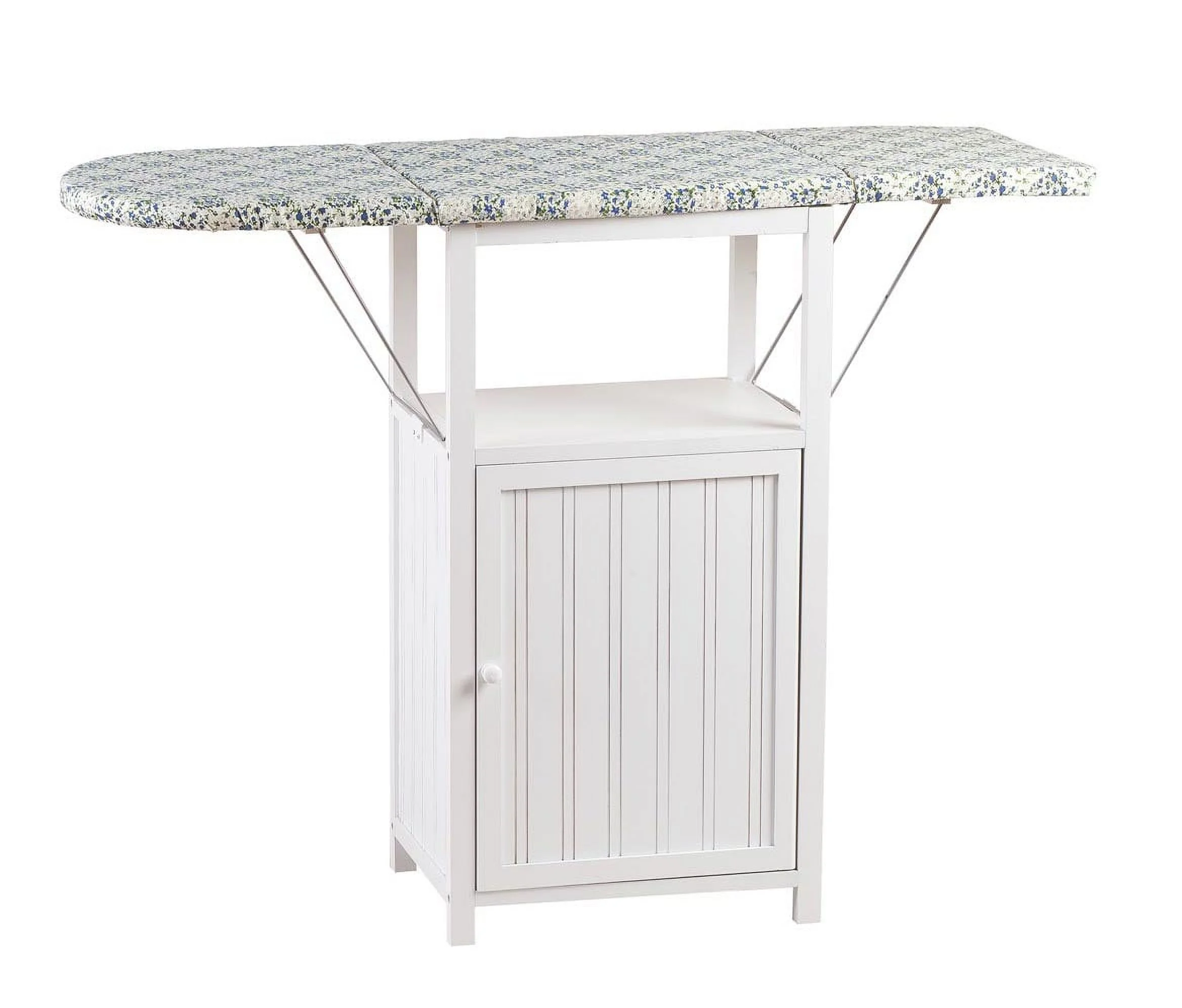OakRidge Deluxe Ironing Board with Storage Cabinet, White - Radiant Selections