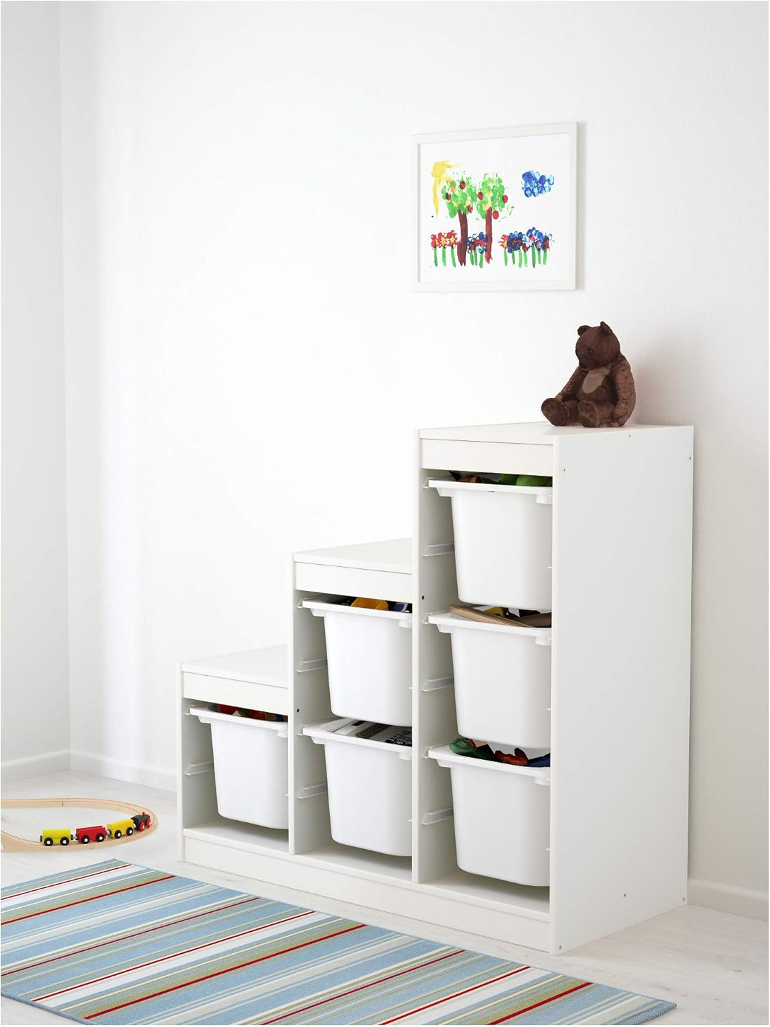 IKEA TROFAST Storage Combination with Boxes, 99x44x94 cm, White