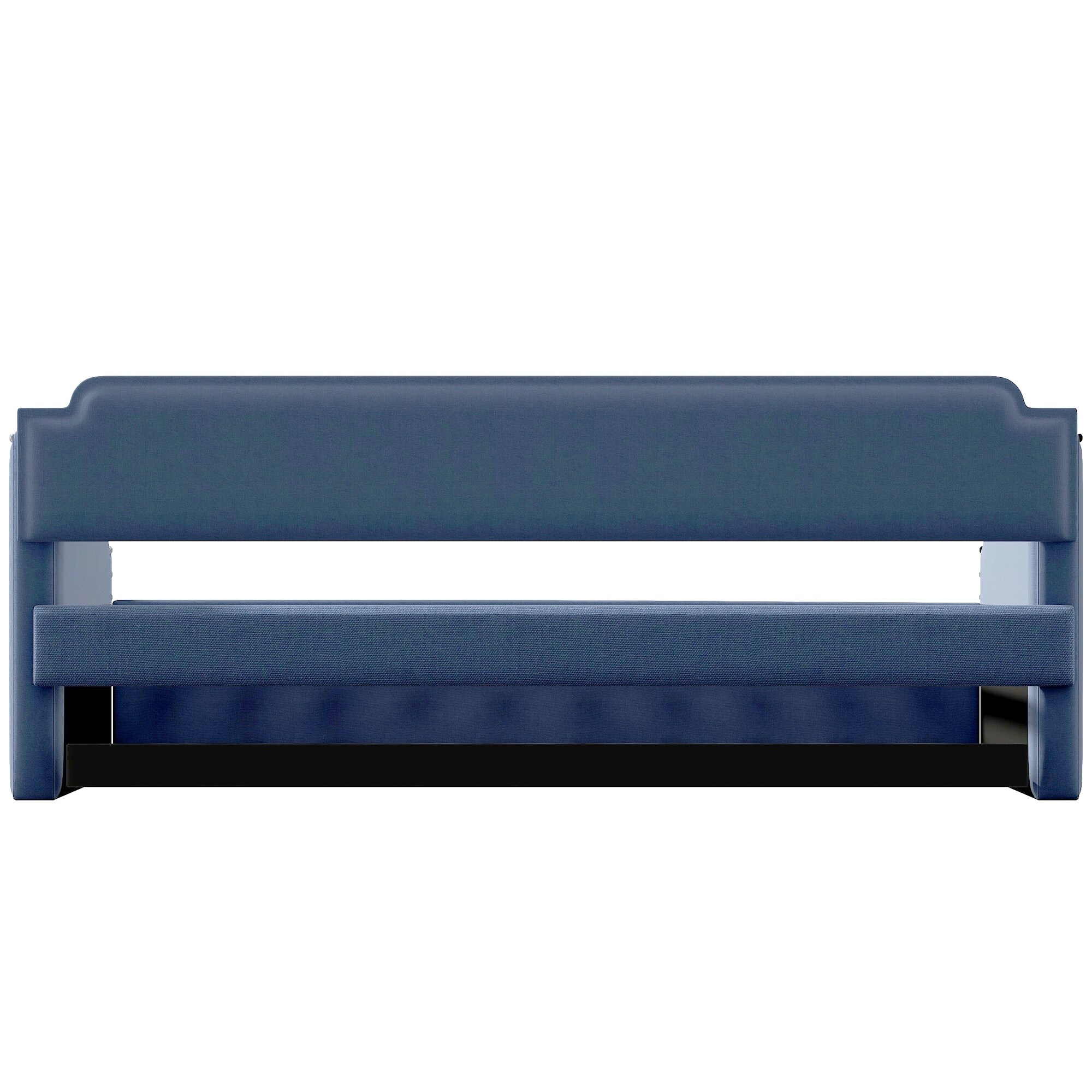 Nestfair  Twin Size Upholstered Daybed with Trundle Blue
