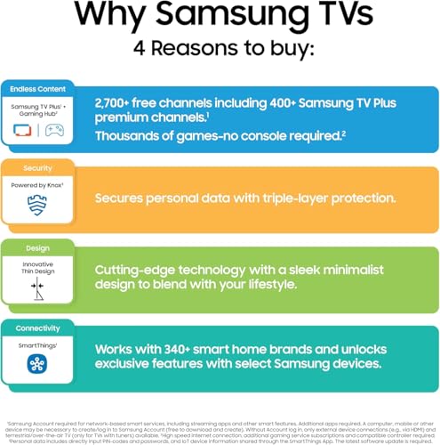 Samsung 43-Inch Q7F Series QLED 4K UHD Smart TV &ndash; HDR10+, Alexa Build-in, Bluetooth w/ 12 Month CPS Protection Plan, AUX HDMI Cable, Streaming Bundle