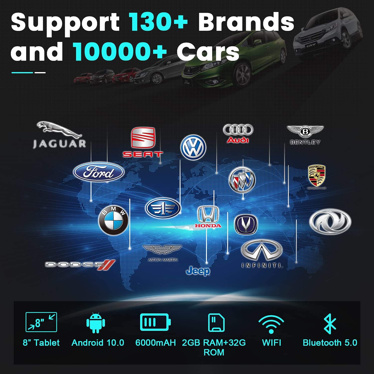 Ancel DS600 Bidirectional Scan Tool, OE-Level OBD2 All System Car Diagnostic Scaner, 34+ Services Code Reader, ECU Coding, Key Programmer, ABS Bleed/Oil Reset/TPMS/DPF/EPB/SAS/AutoVIN-2022 Newest