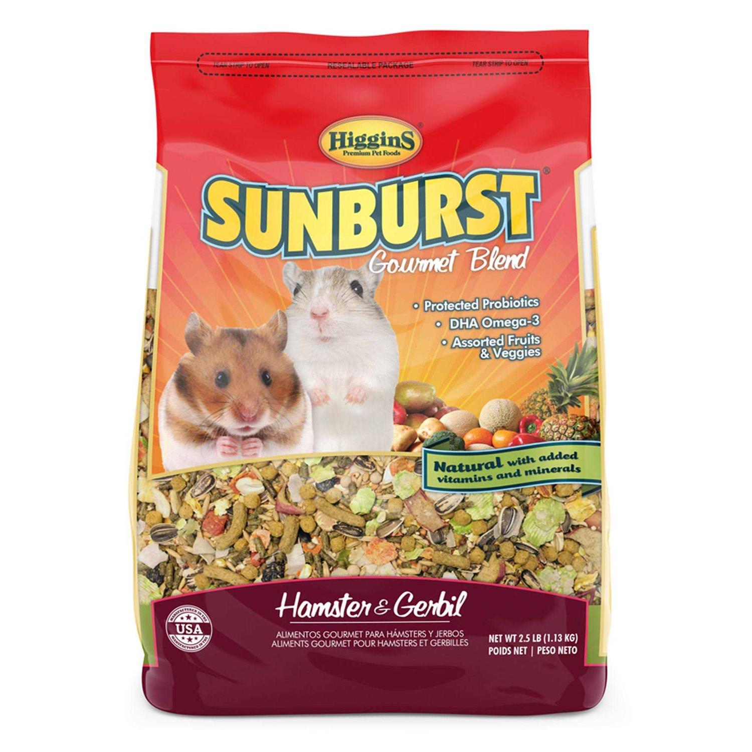 Higgins Sunburst Gourmet Blend Gerbil & Hamster Food - Pet Supplies online store