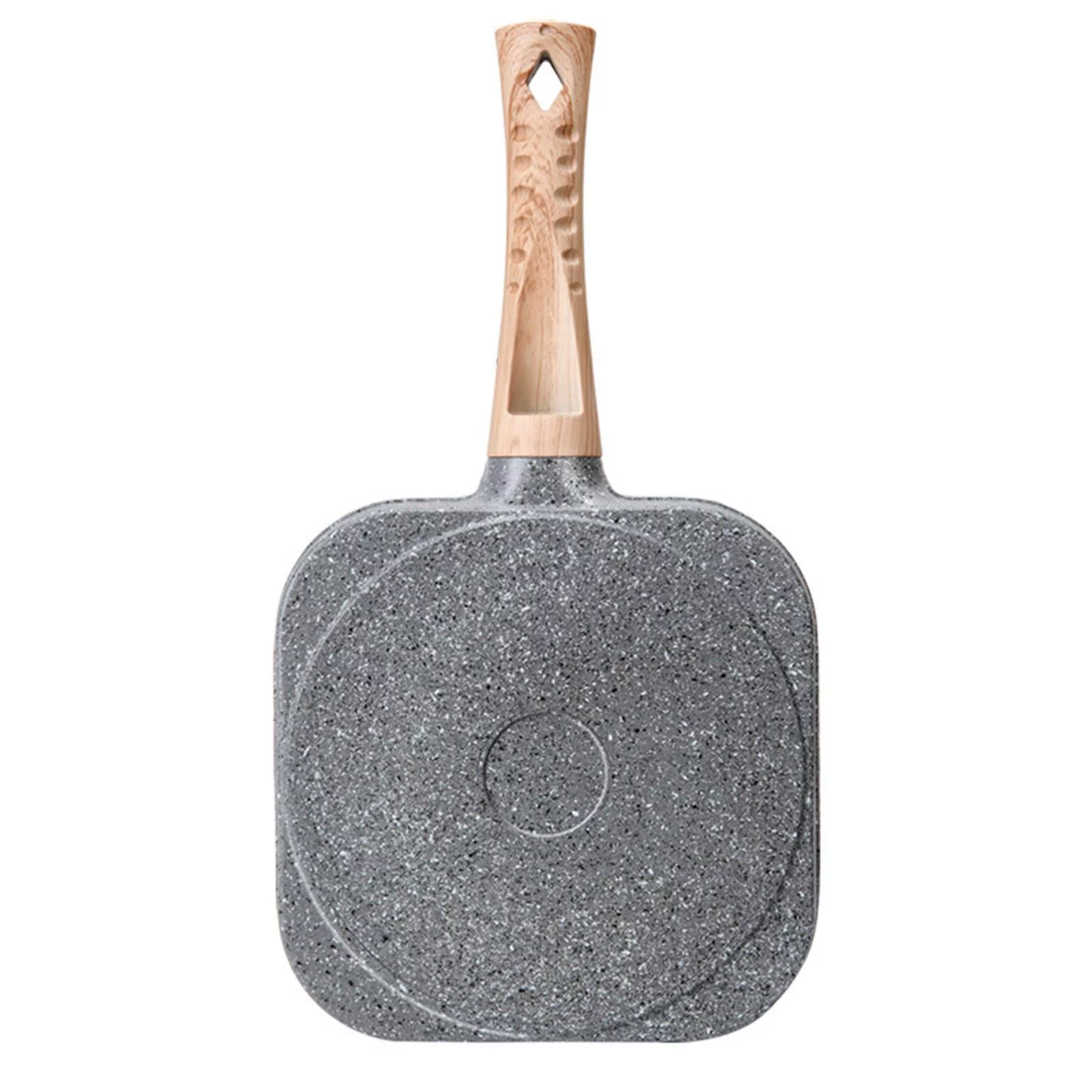 Medical Stone Egg Frying Stick 3-Cup Steak Pancake Sausage Omelet Cooker Pan with Long Kitchen Cooking Tool