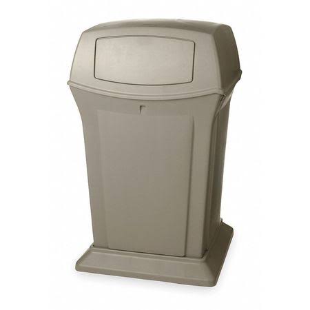 Rubbermaid Commercial Ranger Trash Can, 35 Gallon, Black, FG843088BLA