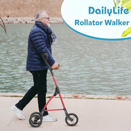 DAILYLIFE Rollator Walkers for Seniors, Steerable Cane with 7.5
