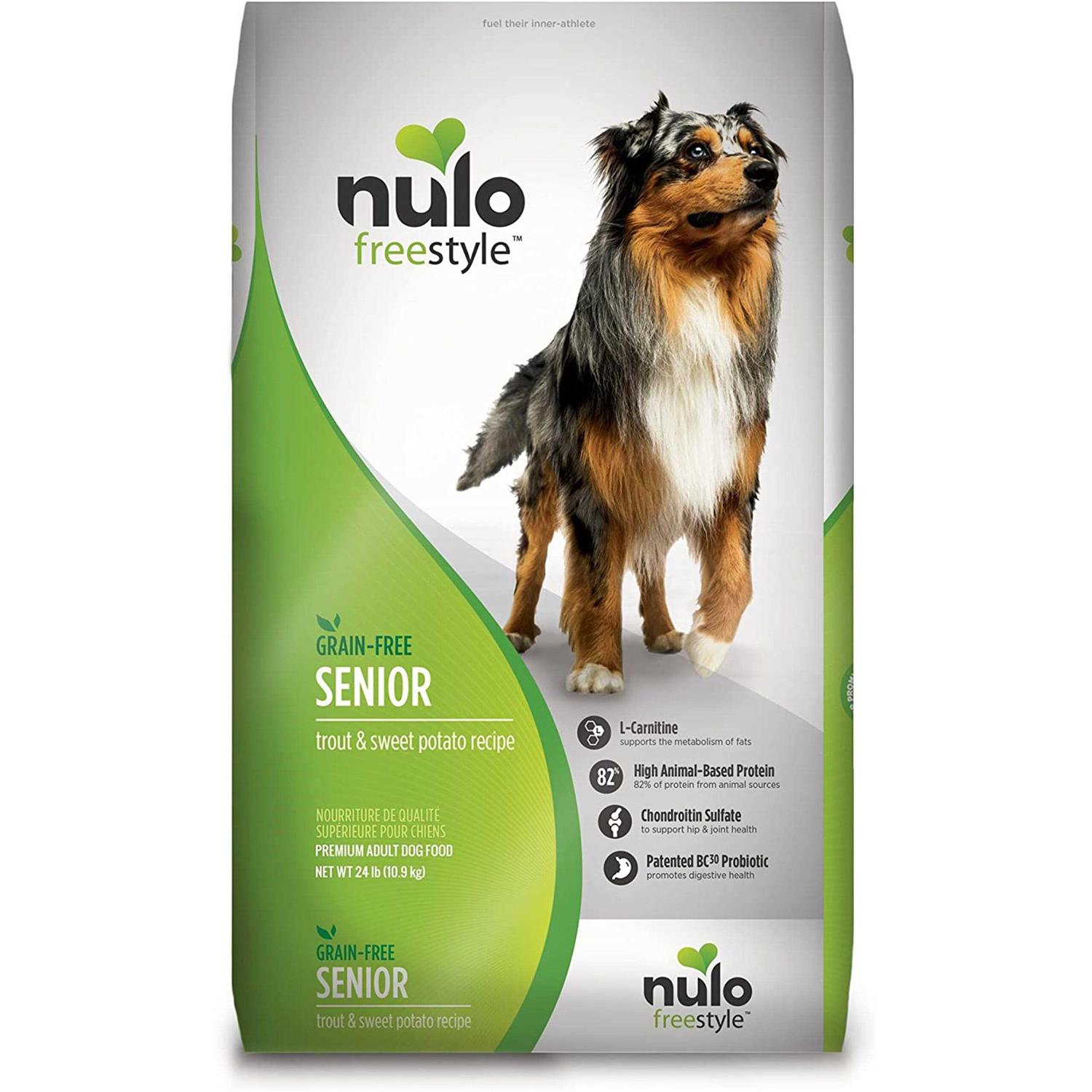 Nulo Freestyle Grain-Free Senior Trout & Sweet Potato Dry Dog Food - Pet Supplies online store