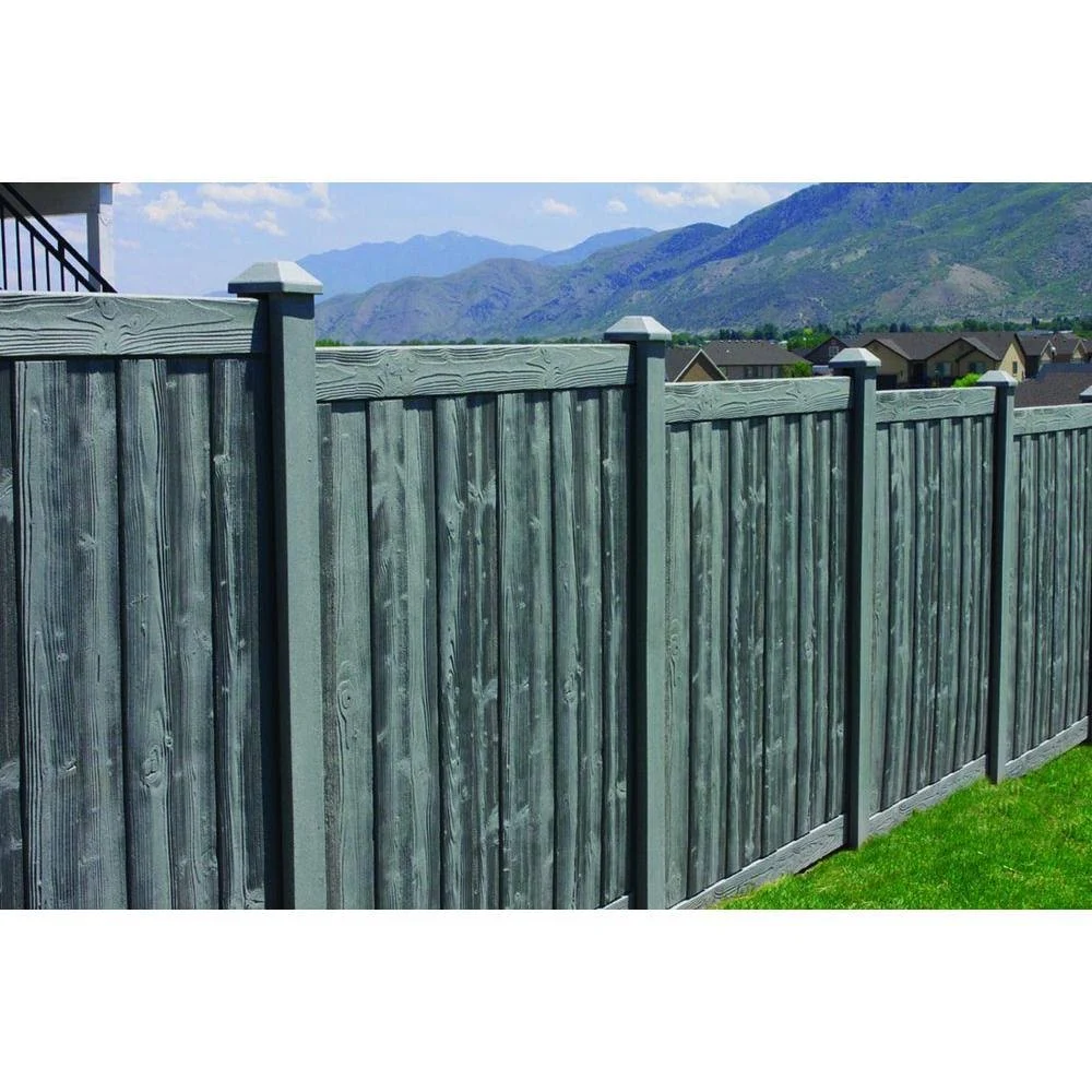SimTek Ashland 6 ft. H x 6 ft. W Nantucket Gray Composite Fence Panel