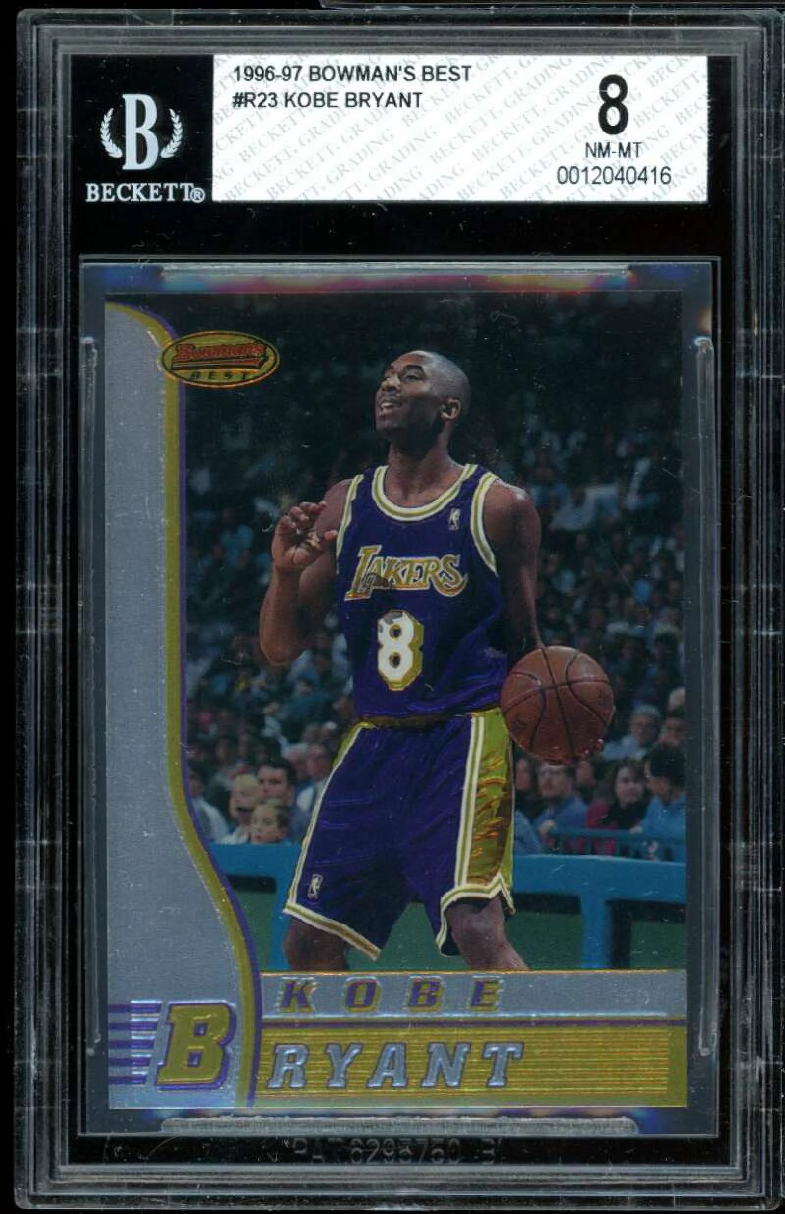 Kobe Bryant Rookie Card 1996-97 Bowman's Best #r23 BGS 8