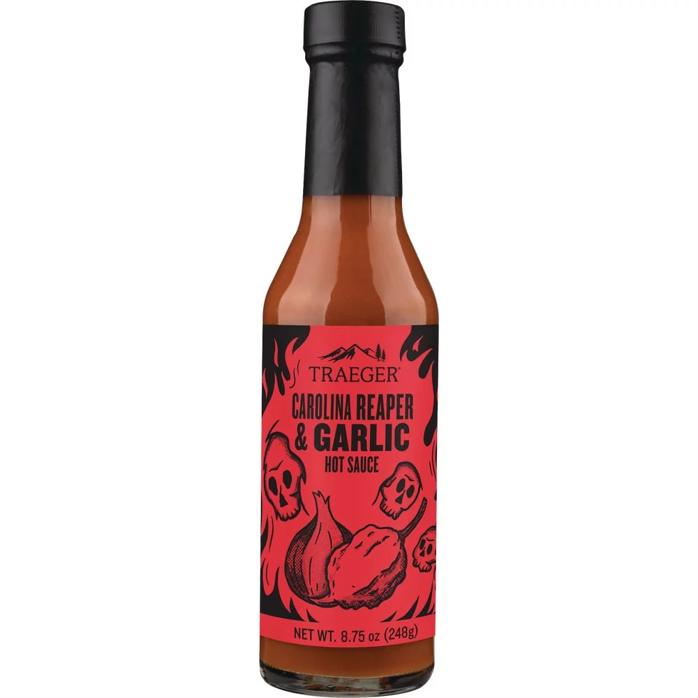 1PACK Traeger 8.75 Oz. Carolina Reaper & Garlic Hot Barbeque Sauce