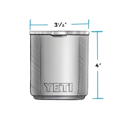 YETI Rambler Lowball, Vacuum Insulated Stainless Steel Stackable Lowball with MagSlider Lid, Stainless Steel, 10 oz (296 ml)