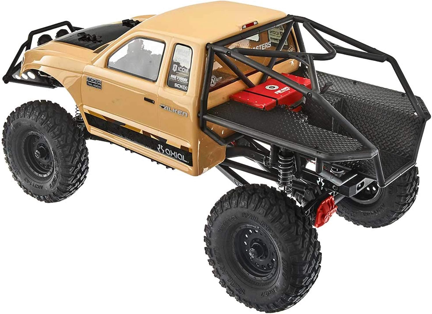 Axial SCX10 II Trail Honcho 4WD RC Rock Crawler Off-Road 4x4 Electric RTR with 2.4Ghz Radio, Waterproof ESC & LED Lights, 1/10 Scale RTR (Tan)