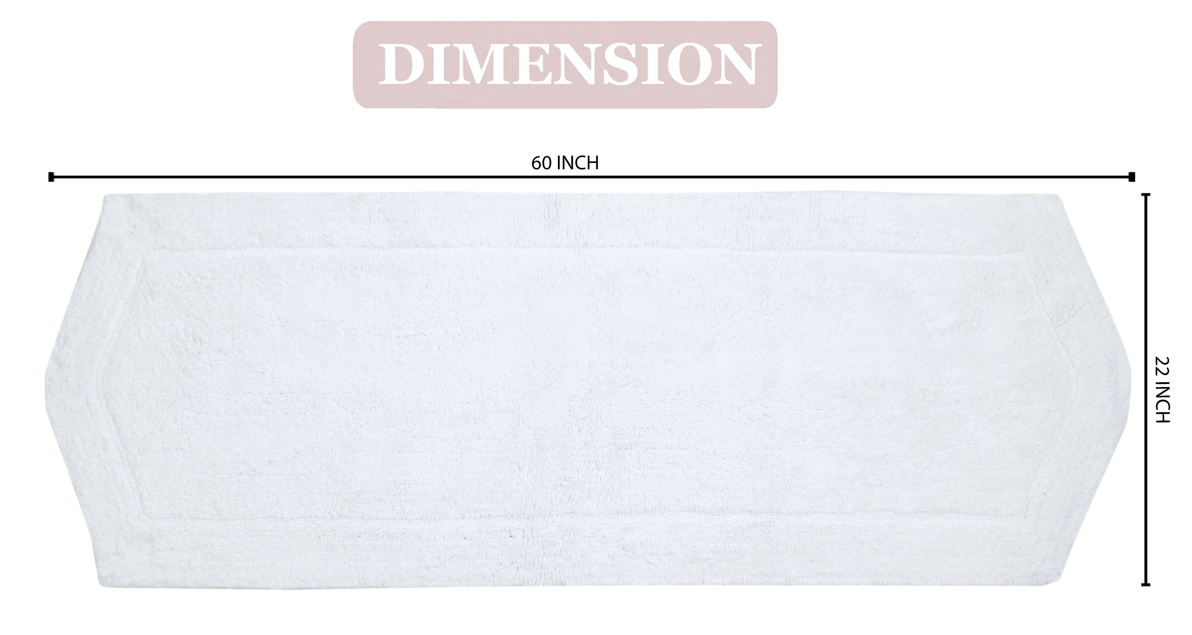 Home Weavers Waterford Collection 100% Cotton Tufted Bath Rug, Extra Soft and Absorbent Bath Rugs, Non-Slip Bath Mats, Machine Washable bath rugs for Bathroom, 22