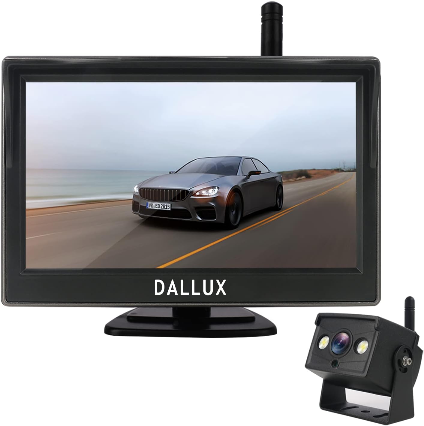 Car Wireless Backup Camera Kit,5 Inch Monitor and 1080P Front/Rear View Adjustable Camera for Car,Pickup,Truck,RV,SUV,Van,Camper Easy Installation Stable Signal Night Vision Waterproof Cam System Pack of 2