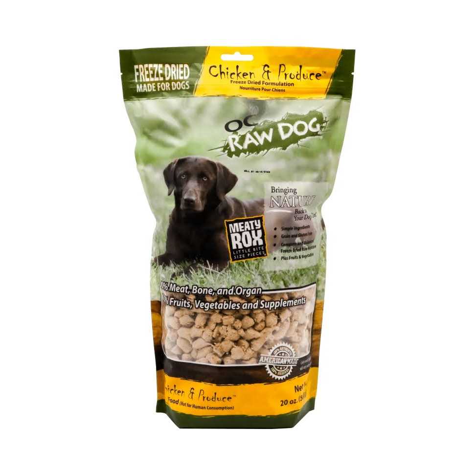 OC Raw Freeze-Dried Chicken & Produce Sliders Dog Food - Pet Supplies online store