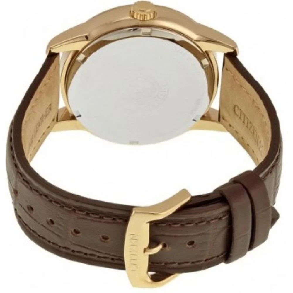 Citizen Men's BU2013-08E Gold Leather Eco-Drive Dress Watch