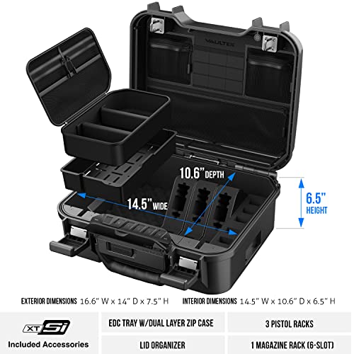 VAULTEK LifePod XT Series Biometric Waterproof Multiple Handgun Safe Modular Interior Secure Rugged Portable Electronic Lockbox with Backlit Keypad (XTSi Gunmetal)