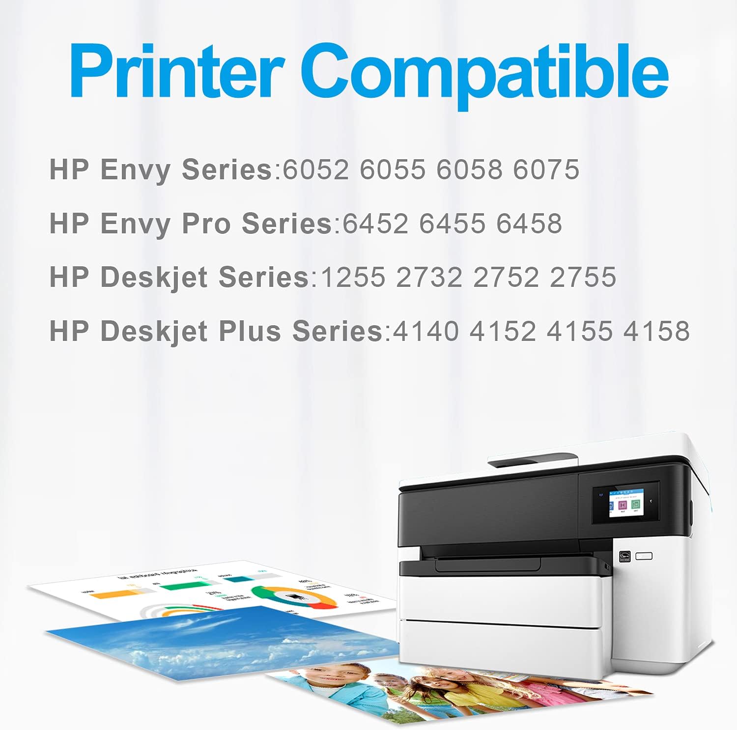 VAKER Remanufactured Ink Cartridge Replacement for HP 67 67XL to fit with HP Envy 6052 6058 6075 DeskJet 2732 2755 DeskJet Plus 4152 4155 4158 Printer (1 Black 1 Tri-Color) Pack of 2