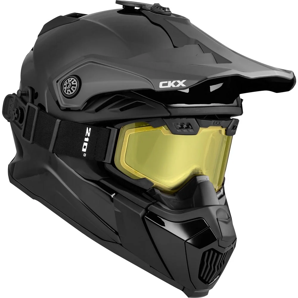 CKX Titan Air Flow Fiberglass Helmet - W/Electric Lens Goggles Black XS (2024)