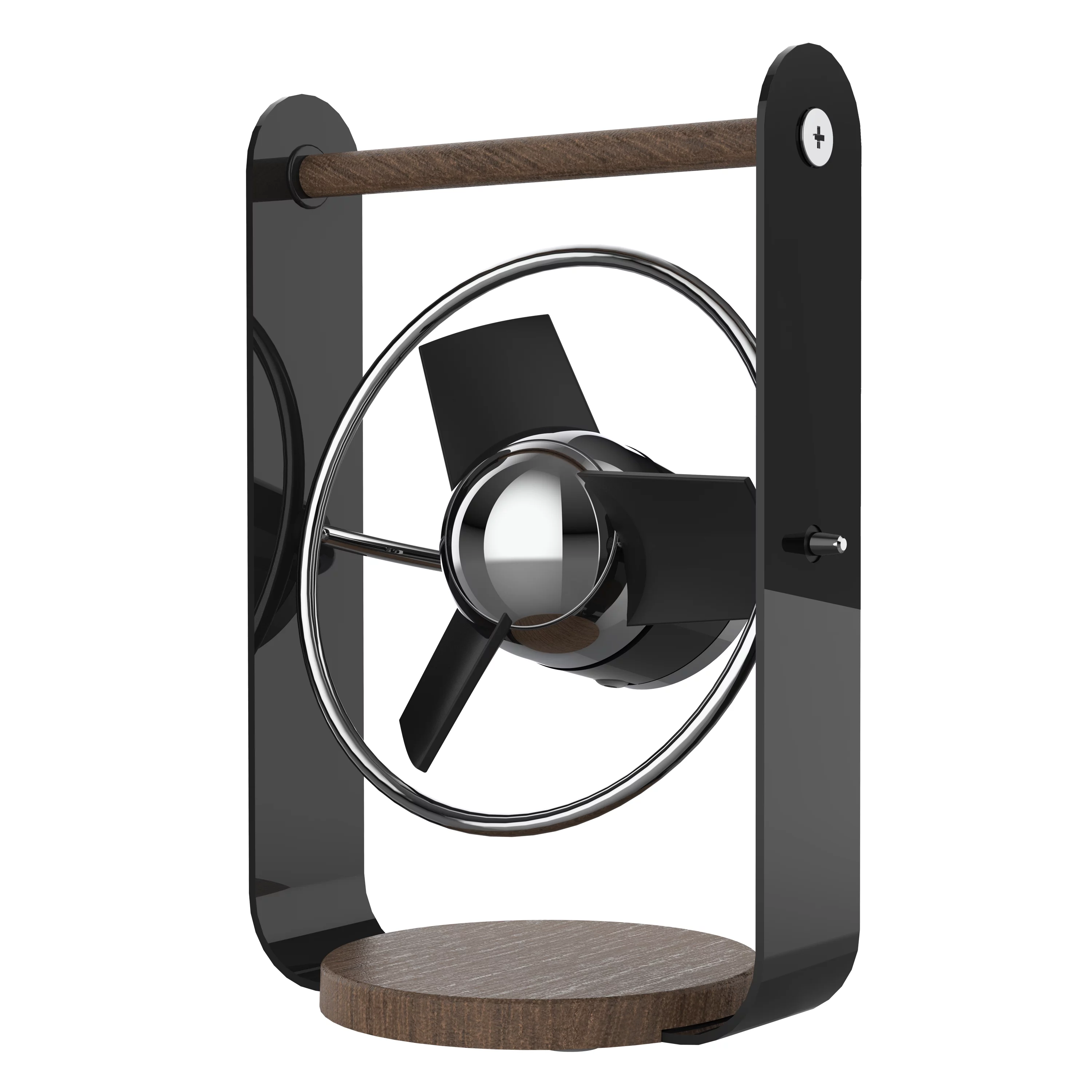 Sharper Image Soft Blade Desktop Fan, Black, 8 in, New - Curated Treasures Market