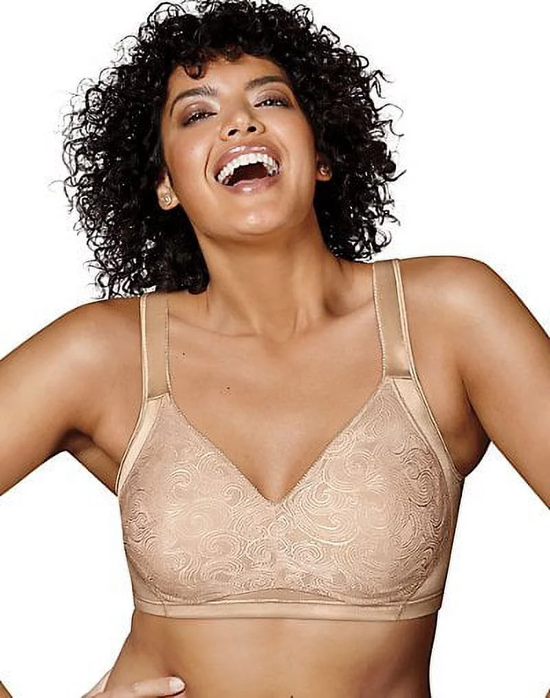 Playtex 18 Hour 4912 Undercover Slimming Wirefree Bra Cafe Au Lait 42D Women's