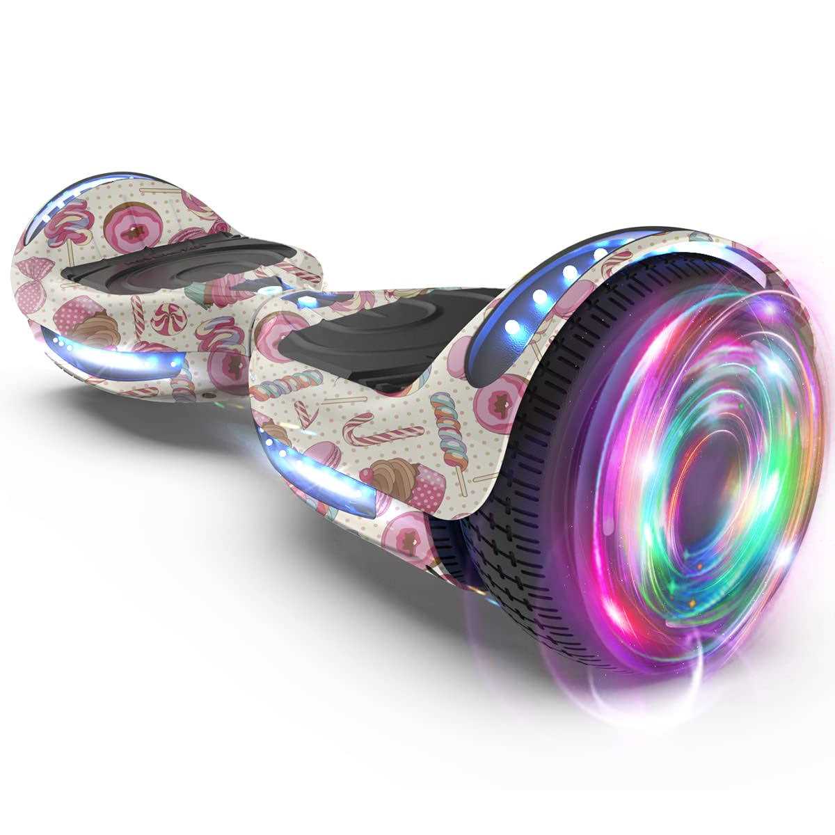 Star Wheel Hoverboard with Bluetooth 6.5 inch Self Balancing Scooter with Science Fiction LED Wheels - Sports Supplies Online Store