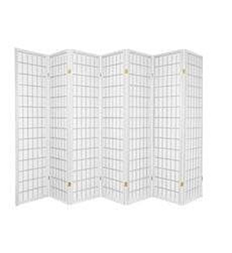3-10 Panel Room Divider Square Design White (5 Panel)