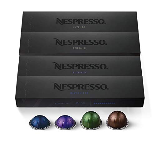 Nespresso Capsules VertuoLine, Dark Assortment Variety Pack, Dark Roast Coffee & Espresso, 40-Count Coffee & Espresso Pods, Brews 7.8 oz and 1.35oz