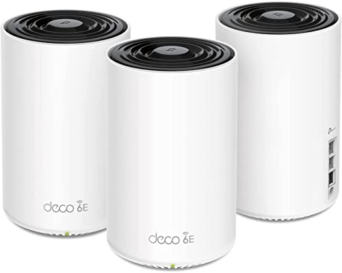 TP-Link Deco AXE5400 Tri-Band WiFi 6E Mesh System(Deco XE75 Pro) - 2.5G WAN/LAN Port, Covers up to 7200 Sq.Ft, Replaces WiFi Router and Extender, AI-Driven Mesh, New 6GHz Band, 3-Pack (Renewed)