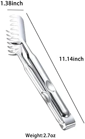 2-Piece Spaghetti Set, Stainless Steel Pasta  & Tongs, Heat Resistant, 12 Inch