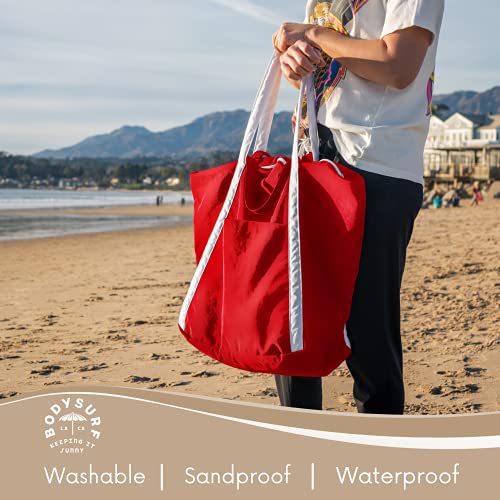 Beach Bags Waterproof Sandproof, Packable Beach Bag, Waterproof Beach bag, Beach Bag with Zipper, Beach Tote Bag