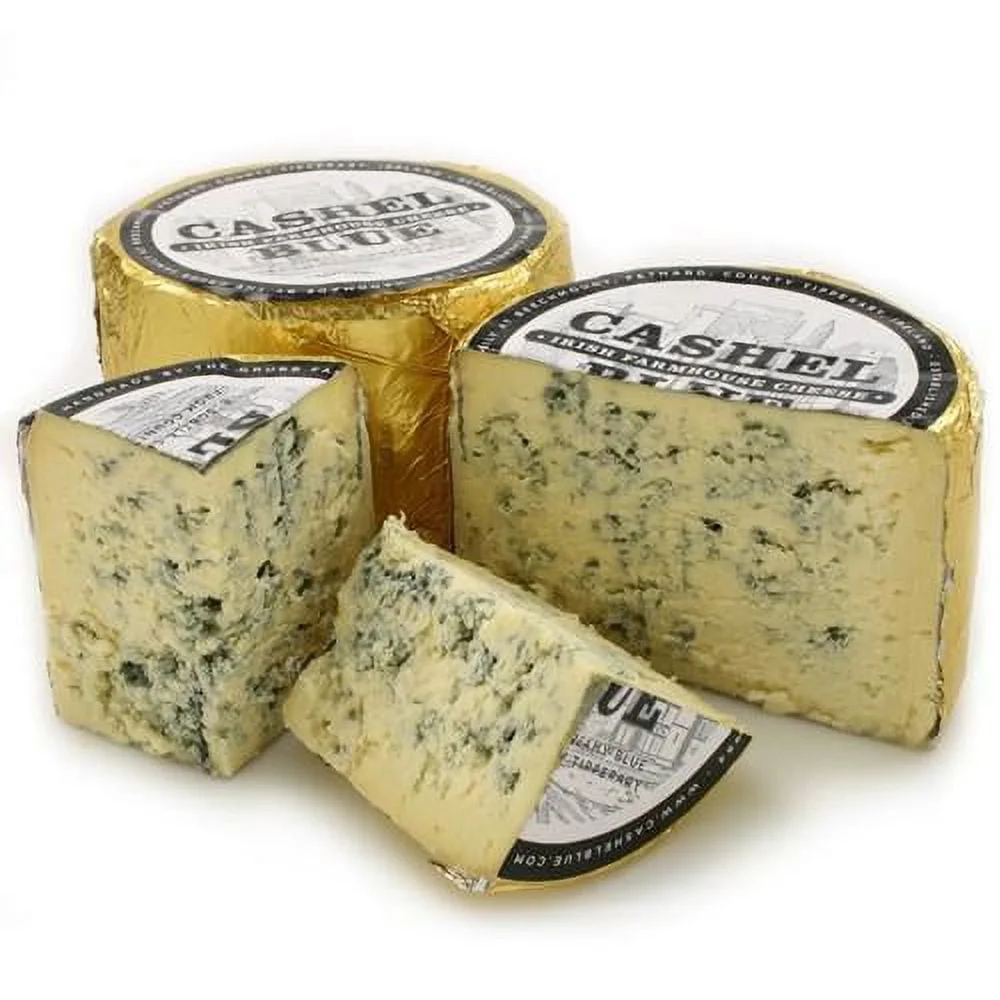 Cashel Blue Cheese - Premium Irish Whole Wheel (3 lb) with igourmet Storage Bag - Creamy & Mild Gourmet Cheese from Tipperary, Ireland - Perfect for Vegetarians & Cheese Lovers