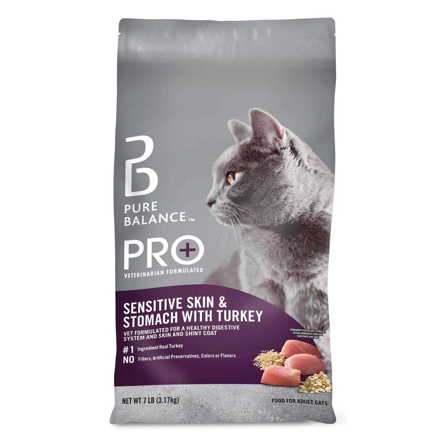 Pure Balance Pro+ Sensitive Skin & Stomach with Turkey Dry Cat Food - Pet Supplies online store