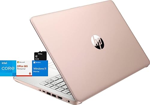 HP Stream 14 Laptop, Intel Celeron Core, 4 GB RAM, 64 GB Storage, 14” HD Anti-Glare Display, Windows 11, Long Battery Life, Thin & Portable, Includes 1-Year Microsoft 365, TiTac, Indigo Blue