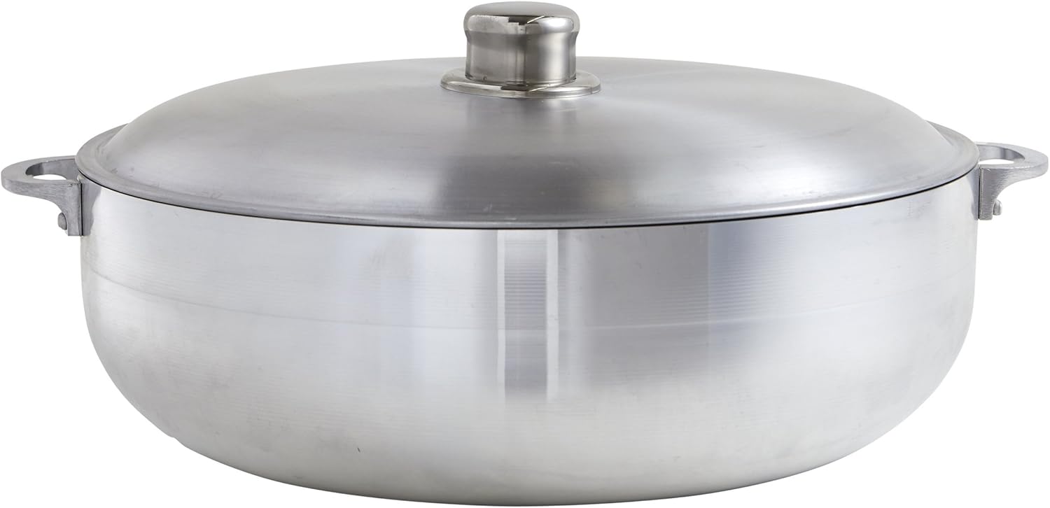 IMUSA USA, Silver Traditional Caldero with Lid 7.5-Quart, 6.9