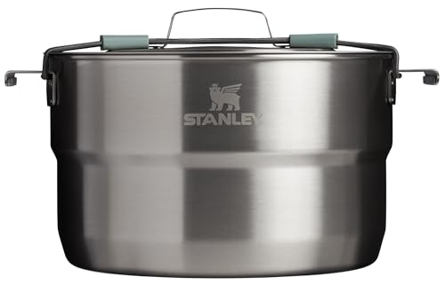 Stanley Wildfare Core 26-Piece Complete Camp Kitchen Cook Set | 4 qt Pot with Lid, 8in Fry Pan | 4 Table Settings, Plates, Bowls, Utensils | Camping Essentials for Your Camp Kitchen | BPA-Free