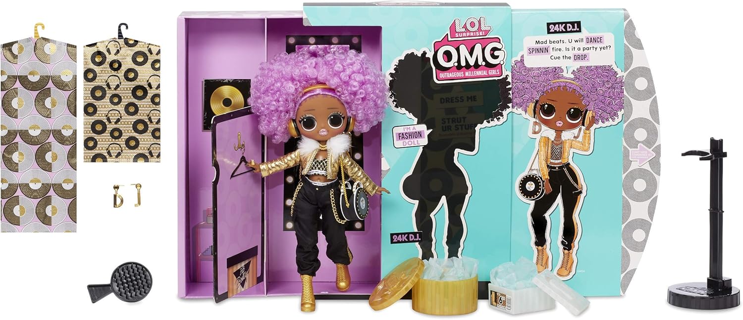 L.O.L. Surprise! LOL Surprise OMG 24K D.J. Fashion Doll with 20 Surprises