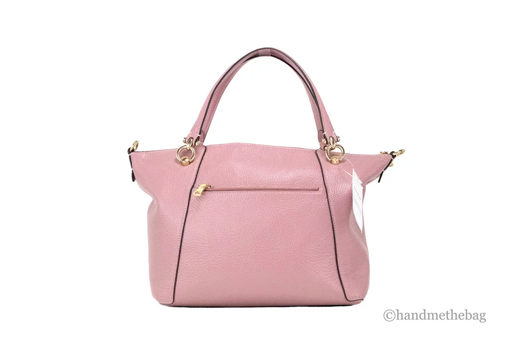 Coach (C6229) Kacey True Pink Pebbled Leather Top Zip Satchel Crossbody Handbag