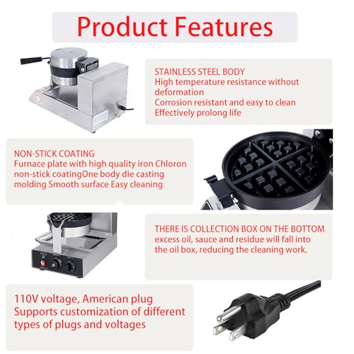 CPVKRY Cast Aluminum Stovetop Belgium Waffle Iron, 5.2 x 5.7 Inches Camping Waffle Maker Pan, Portable Stove Top Aluminum Waffle Maker Pan for Family Breakfast Baking