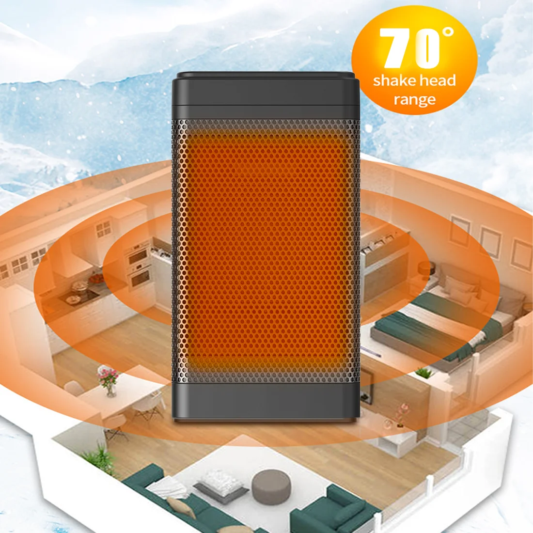 Space Heater for inside,1500W Portable Electric Heaters Indoor with Thermostat,Timer and Remote controls , Heater for Room,for Home ,Gifts