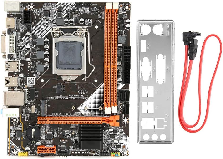 Desktop Computer Motherboard, DDR3 1066/1333/1600MHz LGA 1155 PC Main Board Support NVME+NGFF Dual Mode Hard Disk+SATA, 6‑Channel Sound Card