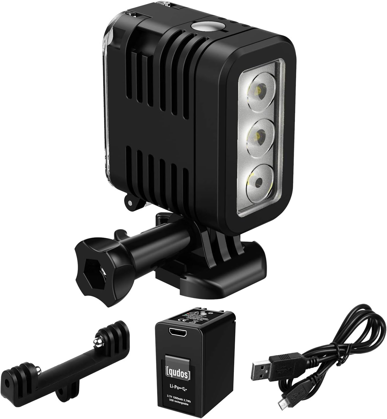 Underwater Lights Dive Light 147ft(45m), HONGDAK Diving Light High Power Dimmable Waterproof LED Video Fill Night Light for Hero 8 7 6 5 5S 4 4S 3+/3/2 SJCAM/Xiaoyi Action Cameras etc.