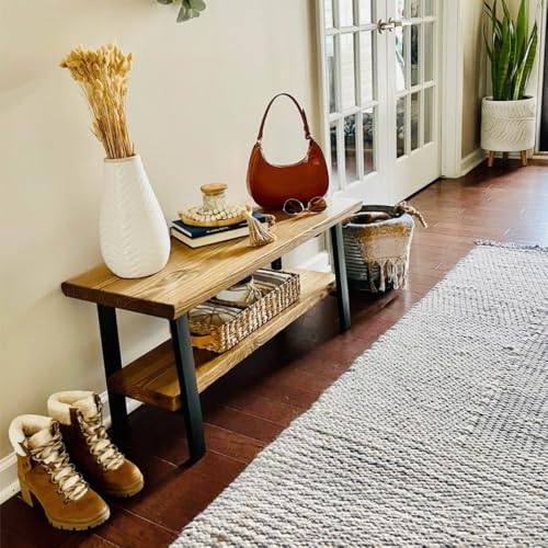 Farmhouse Entryway Bench, Modern Shoe Bench, Wood Bench, Indoor Bench, 14
