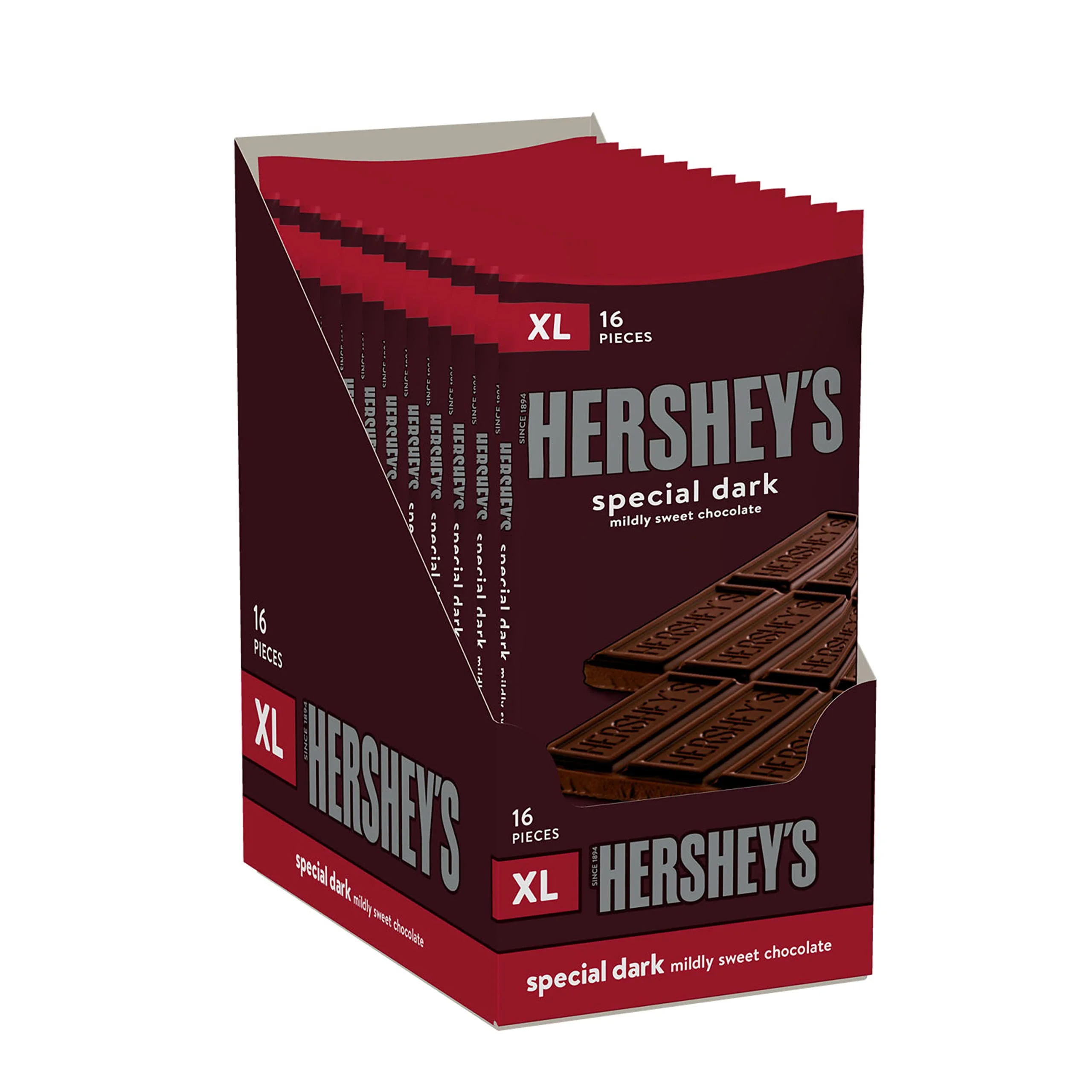 Hershey,S Special Dark Mildly Sweet Dark Chocolate Xl, Candy Bulk Pack, 4.25 Oz (12 Count)
