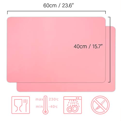 Gartful 3PCS Silicone Sheet for Crafts, Epoxy Resin, Jewelry Casting Molds, Multi-Purpose Counter Pad, Placemat Table Mat, Desk Protector, Nonskid Nonstick, Dark Grey (15.7x11.8 inches)