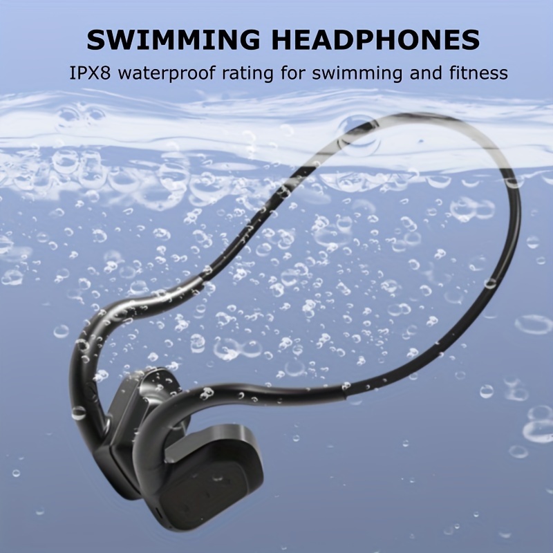 Waterproof Swimming Headphones With MP3 Player 32G Memory  Bone Conduction Headphones Wireless 5.3 Open Ear Headset  Suitable For Swimming  Running  Fitness And More Activities  also Be S