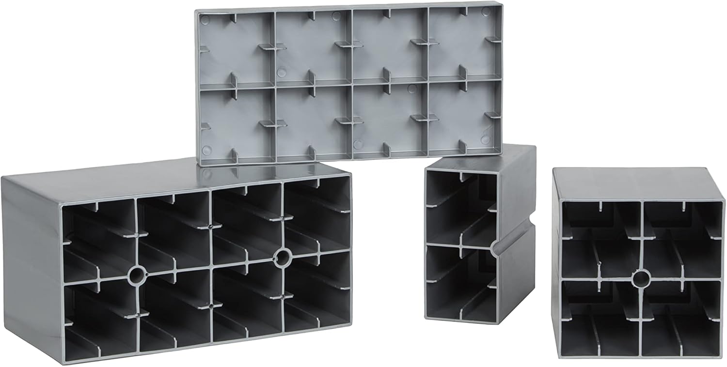 EverBlock 12’ x 7’ Wall Kit with Accordion Door | 3’ x 7’ Doorway | Modular Building Blocks | Wall Display System | Room Divider & Partition | Easy to Connect & Reuse | Indoor & Outdoor Use | White